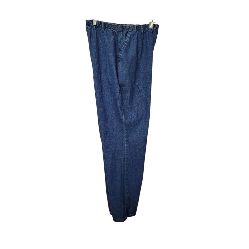 Chic Jeans 12 Pull-On Denim Pants Blue High Rise Cotton Stretch‎ Elastic Waist